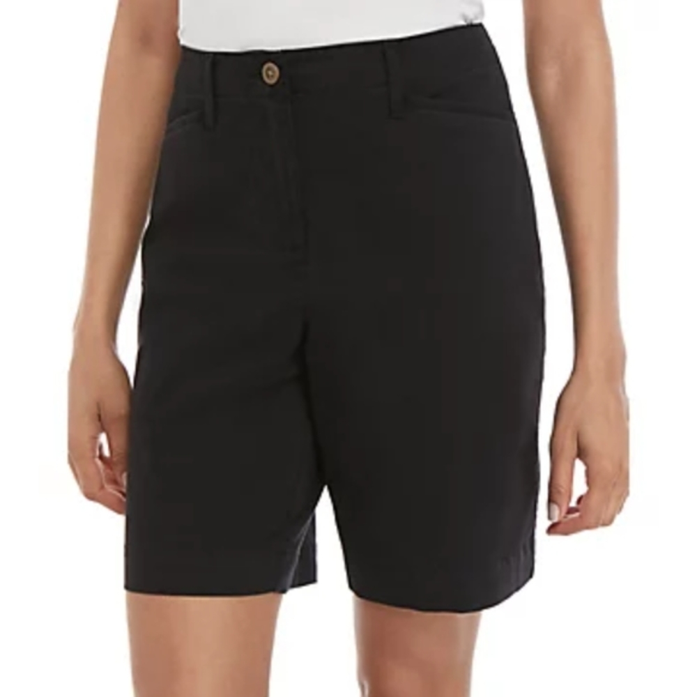 Bundle ~Kim Rogers Solid Twill Walking Shorts. Black & Navy Size 8. 2 PAIRS